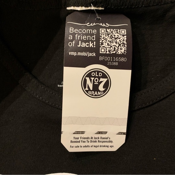 Jack Daniels Whisky Tank Top Bikercore Black & White Cotton Sleeveless Licensed - Picture 8 of 9